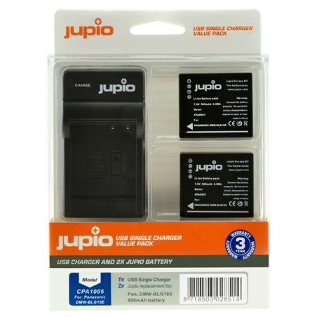 Jupio CPA1005 Batteria per fotocamera videocamera Ioni di Litio 900 mAh