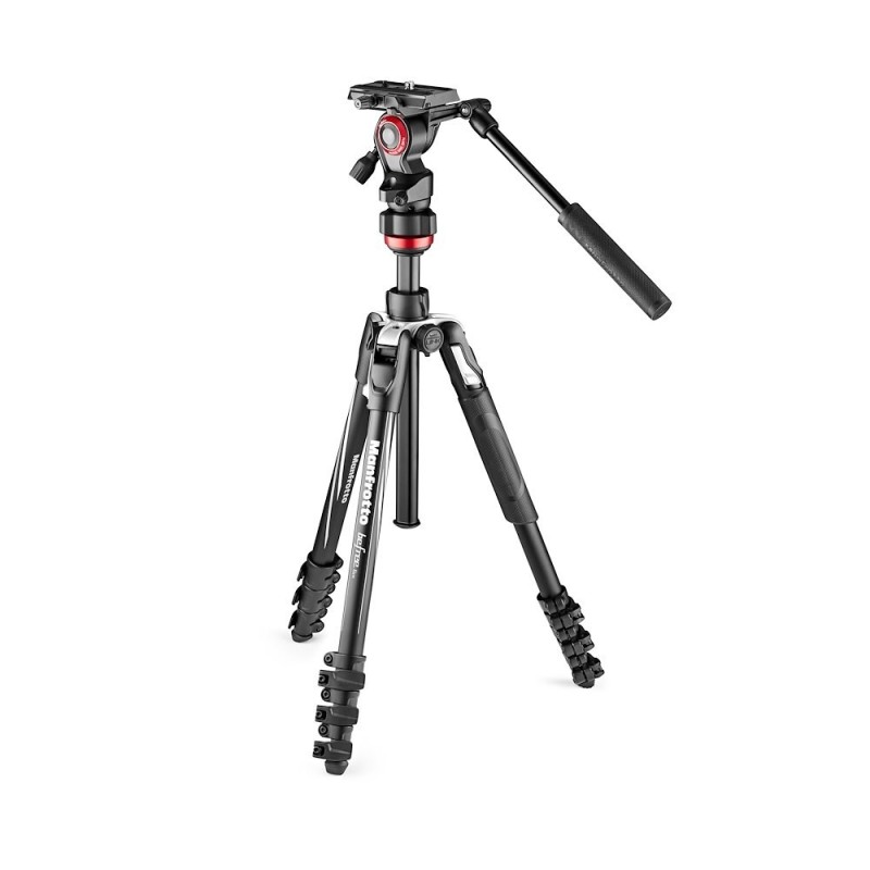 Manfrotto Befree Live Alu Kit, Klemmverschluss mit Fluid-Videokopf