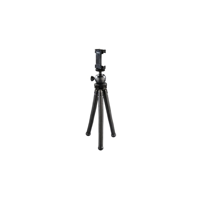 Hama Mini Treppiedi con gambe a snodo per Smartphone, Gopro e fotocamera, 27 cm, nero