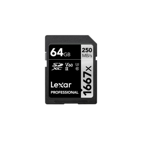 Lexar SDXC, 64 GB UHS-II Classe 10