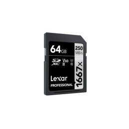 Lexar SDXC, 64 GB UHS-II Classe 10