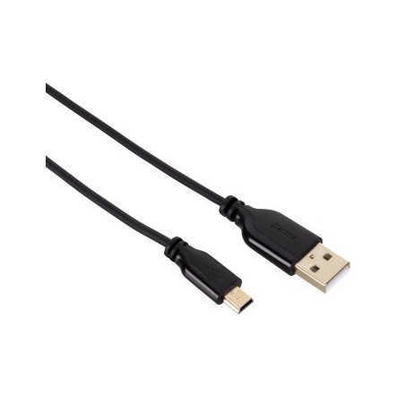Hama 0.75m, USB2.0 Mini-B USB2.0-A cavo USB 0,75 m USB A Mini-USB B Nero