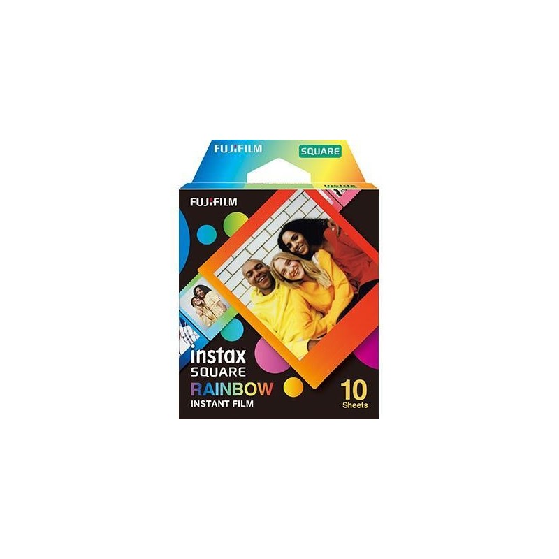 Fujifilm Instax Square SQ10 SQ6 SQ1 Rainbow pellicola per istantanee 10 pz 86 x 72 mm