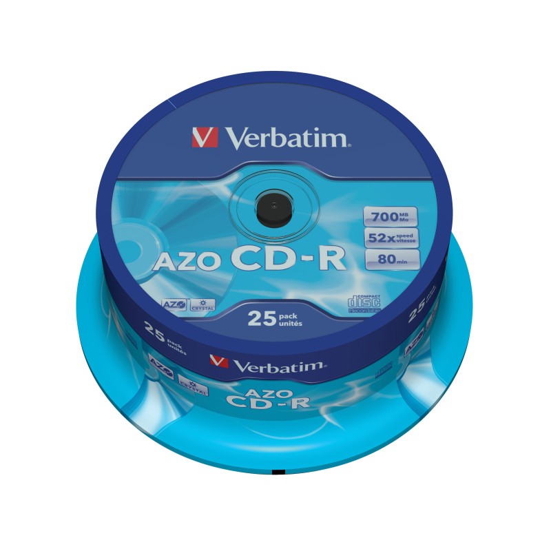 Verbatim CD-R AZO Crystal 700 MB 25 pz