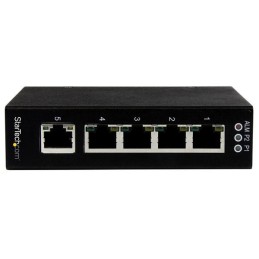 StarTech.com Switch di rete Commutatore Industriale Gigabit Ethernet a 5 porte non gestito - Guide DIN   Montabile a parete