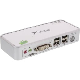 InLine KVM Switch, 2 porte, USB DVI, Audio, Kit cavi inclusi