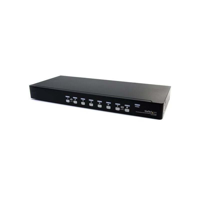 8 Port Rackmount USB VGA KVM Switch - 8-fach VGA Umschalter mit Audio und OSD...