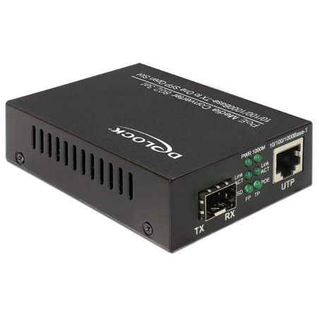 DeLOCK 86180 convertitore multimediale di rete 1000 Mbit s Nero