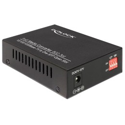 DeLOCK 86180 convertitore multimediale di rete 1000 Mbit s Nero