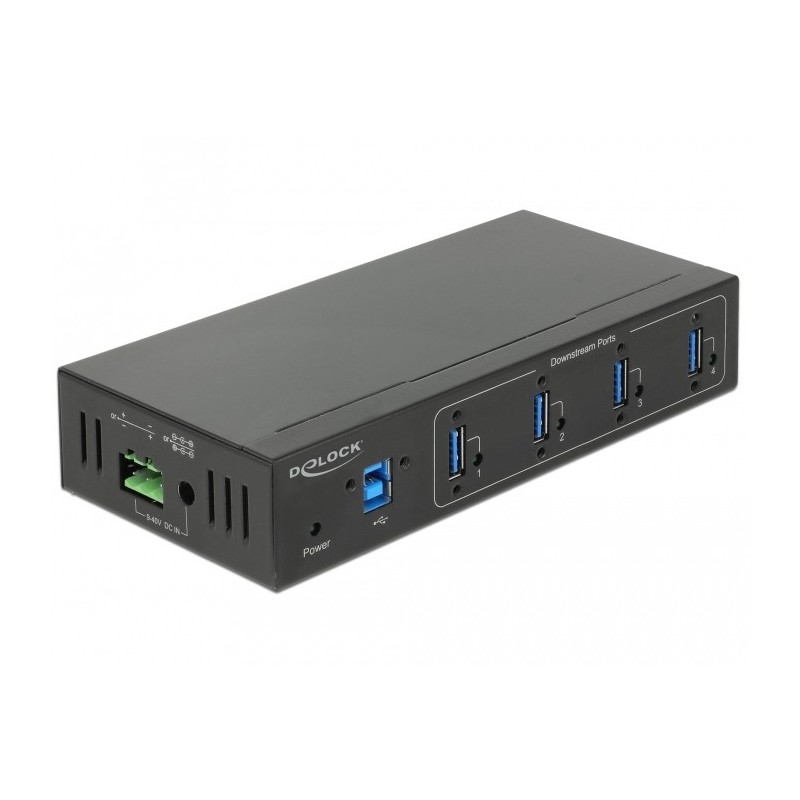 DeLOCK 63309 hub di interfaccia USB 3.2 Gen 1 (3.1 Gen 1) Type-B 5000 Mbit s Nero