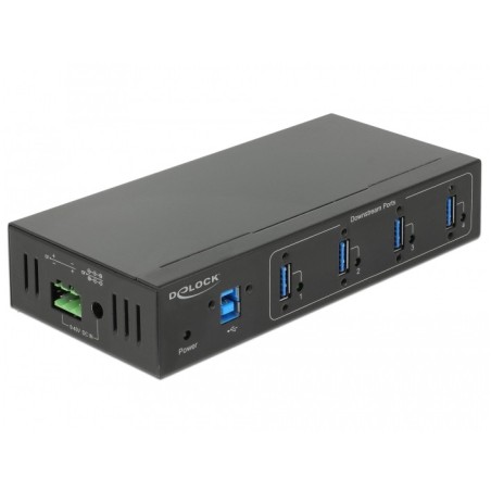 DeLOCK 63309 hub di interfaccia USB 3.2 Gen 1 (3.1 Gen 1) Type-B 5000 Mbit s Nero