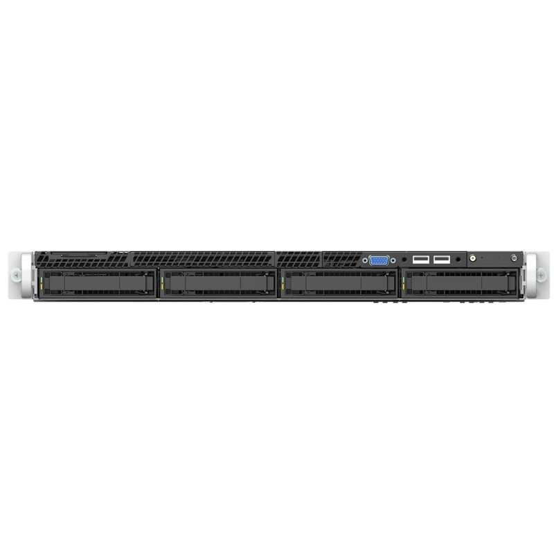 Intel R1304WFTYSR barebone system for server Intel® C624 LGA 3647 (Socket P) Rack (1U) Black, Silver - QWERTZ TASTIERA