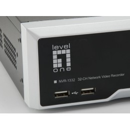 LevelOne NVR-1332 Videoregistratore di rete (NVR) Nero, Argento