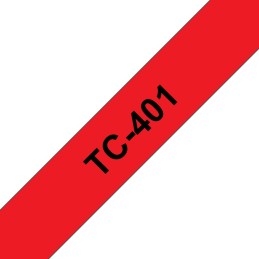 Brother TC-401 nastro per etichettatrice Nero su rosso