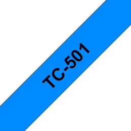 Brother TC-501 nastro per etichettatrice Nero su blu