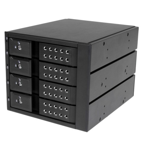 StarTech.com Sistema Backplane mobile per rack hot-swap portatili a 4 bay alloggiamenti per HDD SAS II   SATA III 3,5" - 6 Gbps