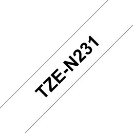 Brother TZE-N231 nastro per etichettatrice Nero su bianco TZ