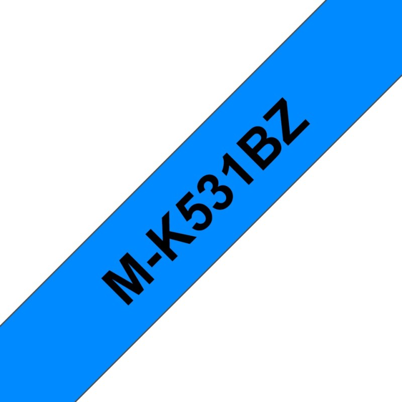 MK531 - Schwarz auf Blau - Rolle (1,2 cm x 8 m)