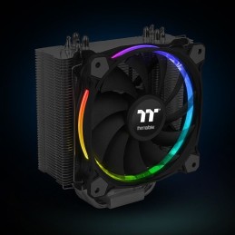 Thermaltake Riing Silent 12 RGB Sync Edition Processore Refrigeratore 12 cm Nero, Metallico