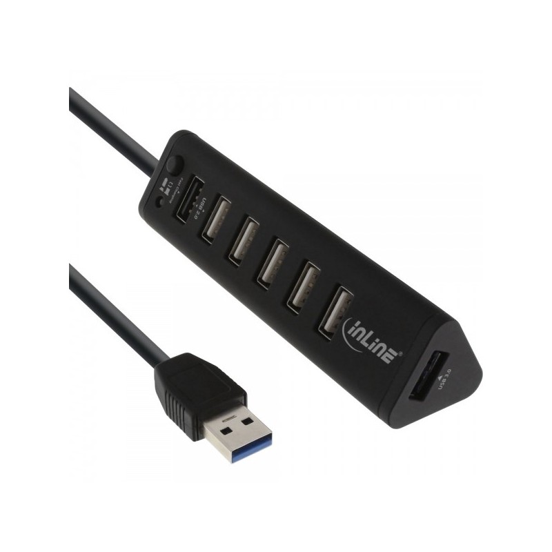 InLine 4043718232369 hub di interfaccia USB 3.2 Gen 1 (3.1 Gen 1) Type-A 5000 Mbit s Nero