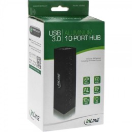 InLine 4043718214419 hub di interfaccia USB 3.2 Gen 1 (3.1 Gen 1) Type-A 5000 Mbit s Nero