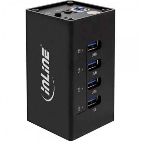 InLine 4043718214396 hub di interfaccia USB 3.2 Gen 1 (3.1 Gen 1) Type-A 5000 Mbit s Nero