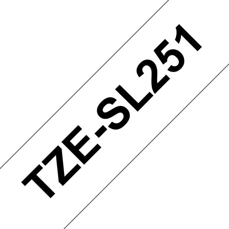 TZe-SL251 - Selbstklebend - Schwarz auf Weis - Rolle (2,4 cm x 8 m)