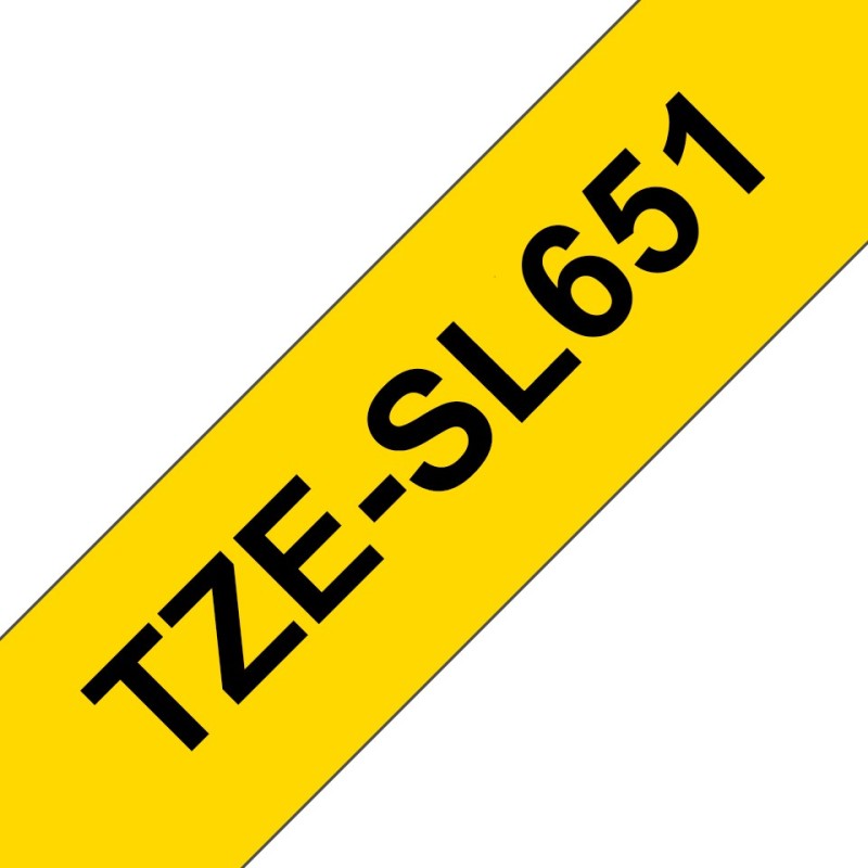 TZe-SL651 - Selbstklebend - Schwarz auf Gelb - Rolle (2,4 cm x 8 m)