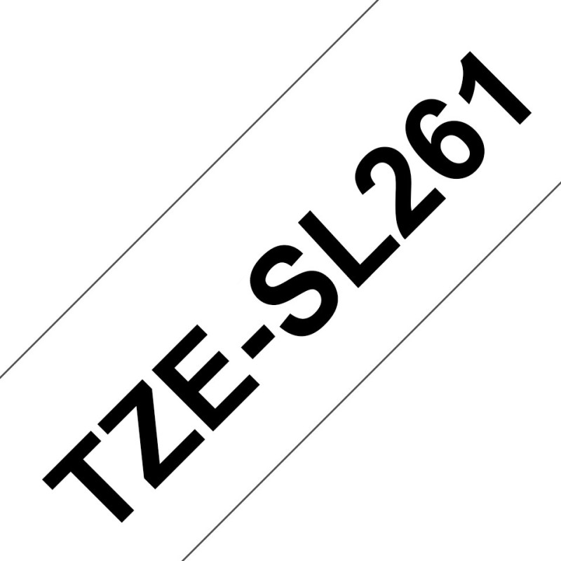 TZe-SL261 - Selbstklebend - Schwarz auf Weis - Rolle (3,6 cm x 8 m)