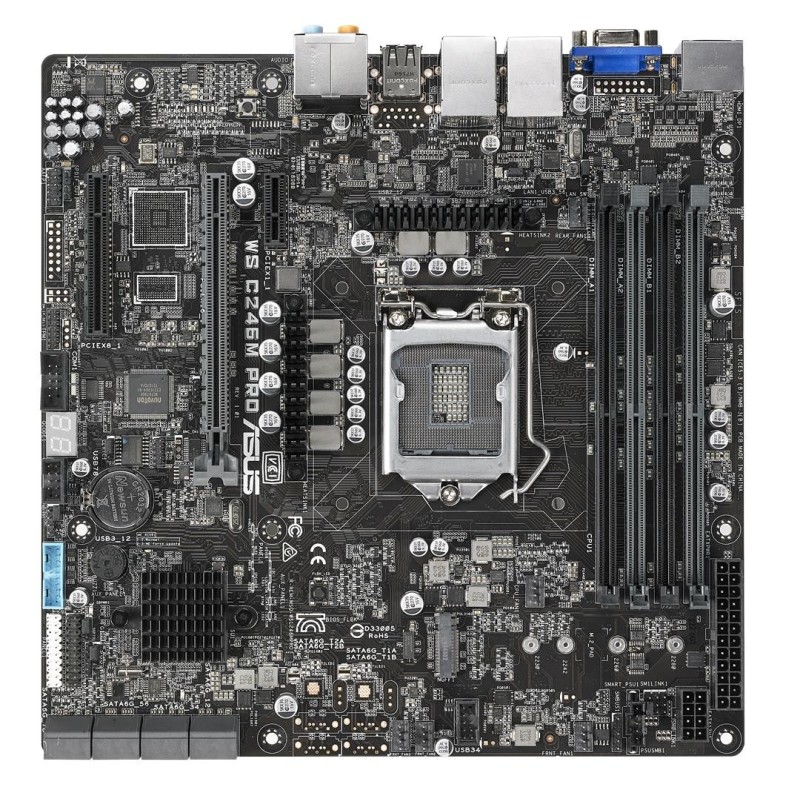 WS C246M PRO - Motherboard - micro ATX - LGA1151 Socket - C246 Chipsatz - USB...