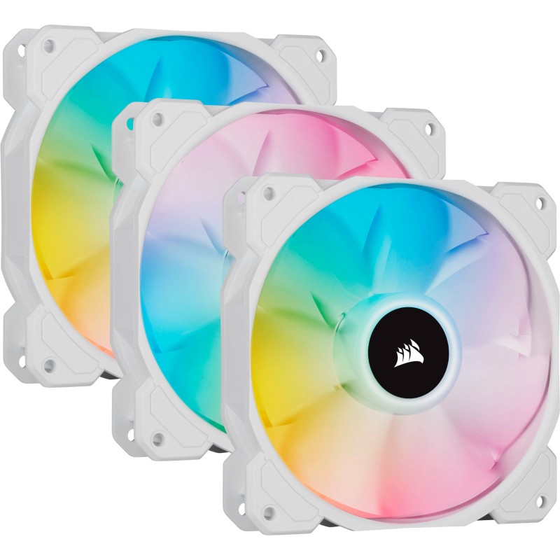 Corsair SP120 RGB ELITE Case per computer Ventilatore 12 cm Bianco 3 pz