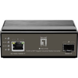 LevelOne IGC-0102 convertitore multimediale di rete 1000 Mbit s Nero