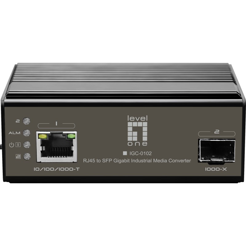 LevelOne IGC-0102 network media converter 1000 Mbit/s Black