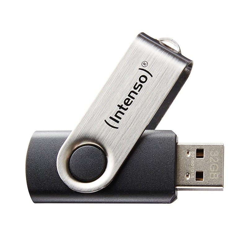 Intenso Basic Line unità flash USB 8 GB USB tipo A 2.0 Nero, Argento