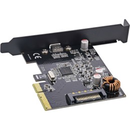 InLine Scheda PCIe x4, USB 3.2 Gen.2x2, 1x USB-C, incl. lowprofile