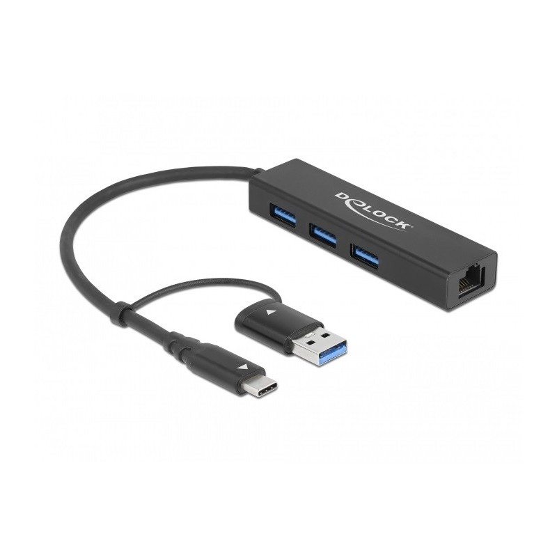 Hub - 3 x USB 3.2 Gen 1 + 1 x 10/100/1000 + 1 x USB-C 3.2 Gen 1