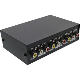 InLine AV Switch manuale a 2 porte, 3x RCA IN OUT