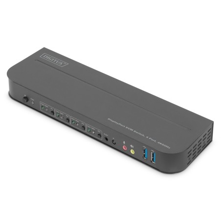 Digitus Switch KVM, 4 porte, 4K60Hz, 4 x DP in, 1 x DP HDMI out