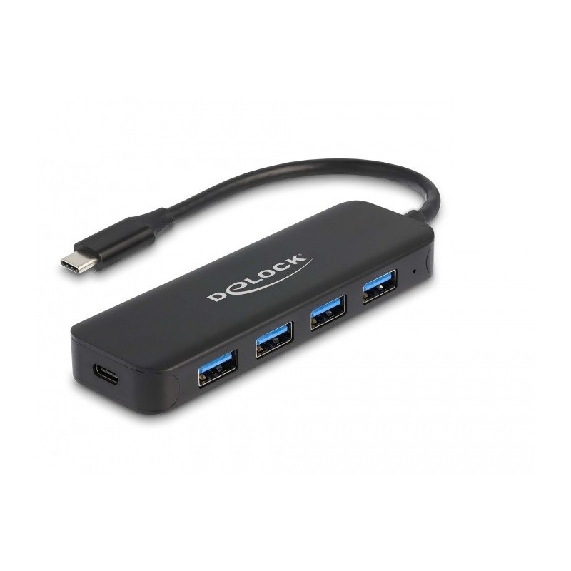 DeLOCK 64170 hub di interfaccia USB 3.2 Gen 1 (3.1 Gen 1) Type-C 5000 Mbit s Nero