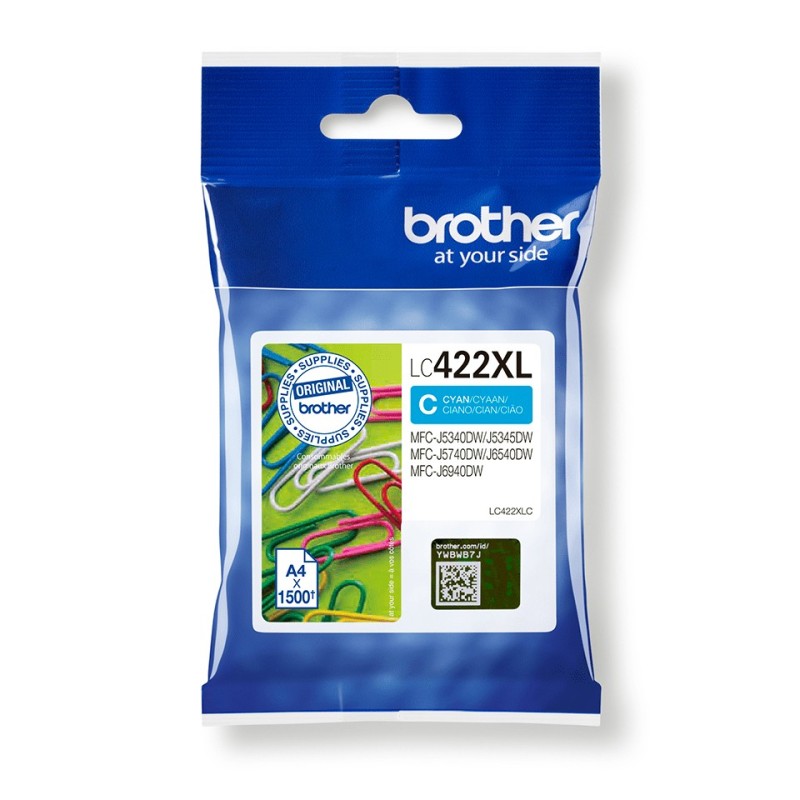 Brother LC-422XLC ink cartridge 1 pc(s) Original Cyan