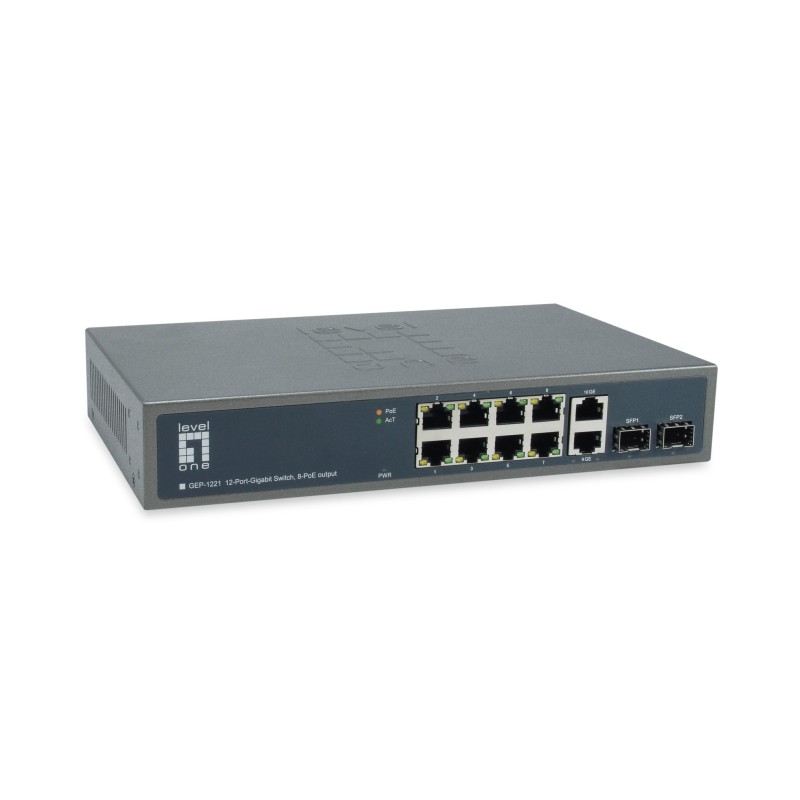 GEP-1221 - Switch - unmanaged - 8 x 10/100/1000 (PoE+)