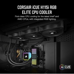 Corsair H115I Raffreddatore d'aria Nero 1 pz