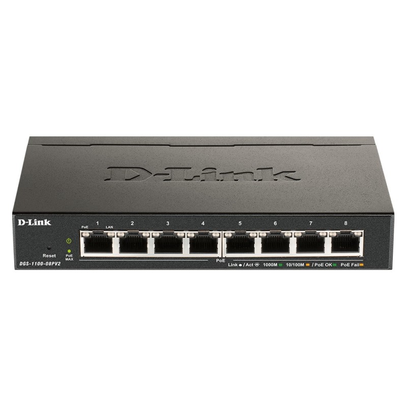 DGS 1100-08PV2 - Switch - Smart - 8 x 10/100/1000 (PoE)