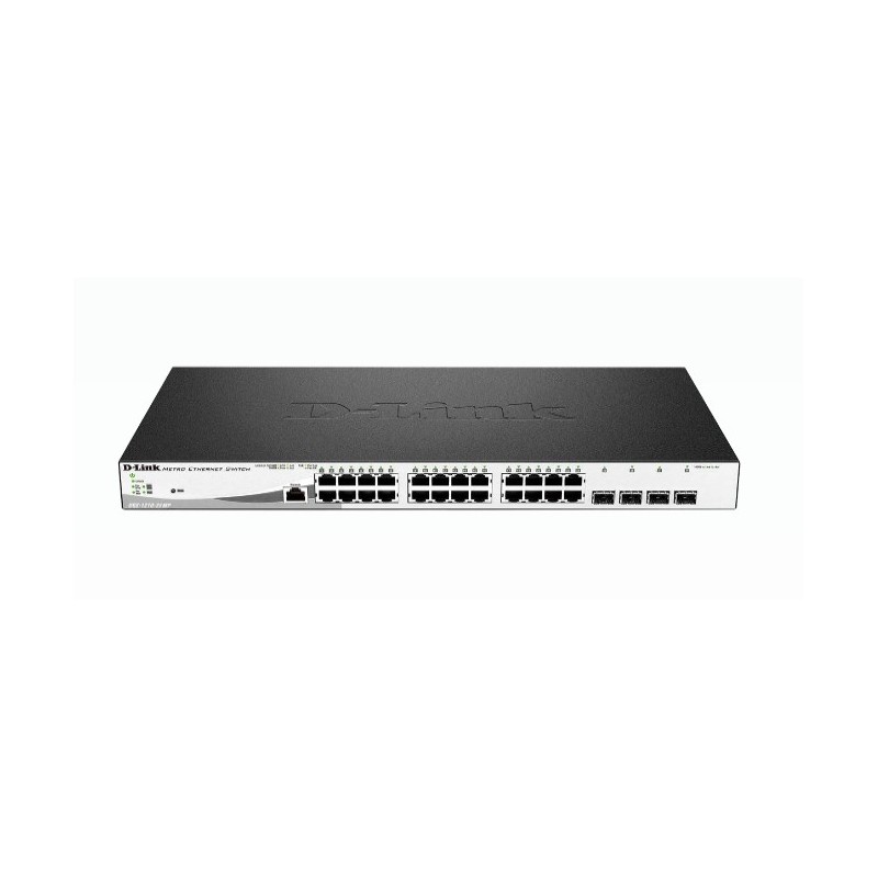 D-Link DGS-1210-28MP/E network switch Managed L2 Gigabit Ethernet (10/100/1000) Power over Ethernet (PoE) 1U Black, Gray