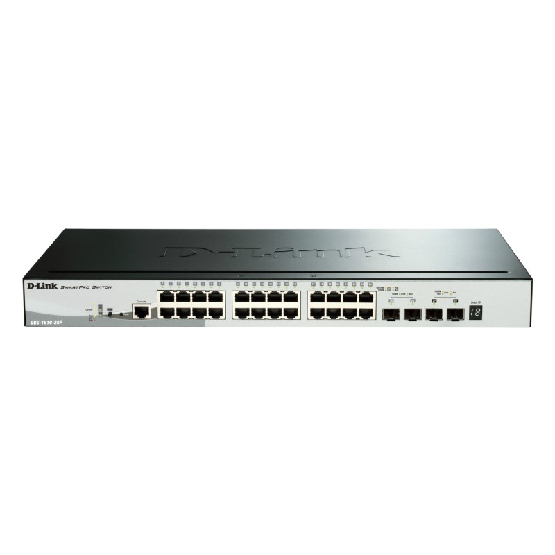 D-Link DGS-1510-28P network switch Managed L3 Gigabit Ethernet (10/100/1000) Power over Ethernet (PoE) Black