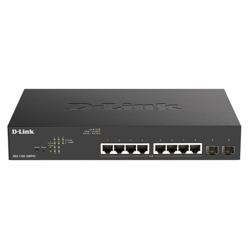 DGS 1100-10MPV2 - Switch - Smart - 8 x 10/100/1000 (PoE)