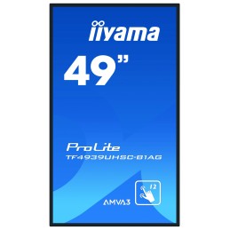 iiyama ProLite TF4939UHSC-B1AG Monitor PC 124,5 cm (49") 3840 x 2160 Pixel 4K Ultra HD LED Touch screen Multi utente Nero