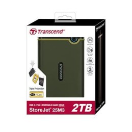 Transcend StoreJet 25M3G disco rigido esterno 1 TB Verde