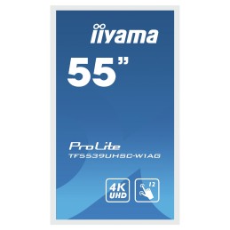 iiyama ProLite TF5539UHSC-W1AG Monitor PC 139,7 cm (55") 3840 x 2160 Pixel 4K Ultra HD LED Touch screen Multi utente Bianco