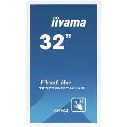 iiyama ProLite TF3239MSC-W1AG Monitor PC 80 cm (31.5") 1920 x 1080 Pixel Full HD LED Touch screen Multi utente Bianco